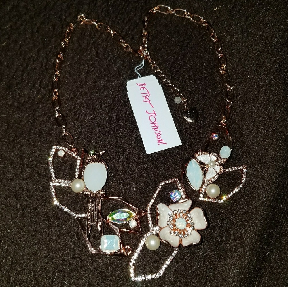 Betsey Johnson Flutterbye Openwork Necklace